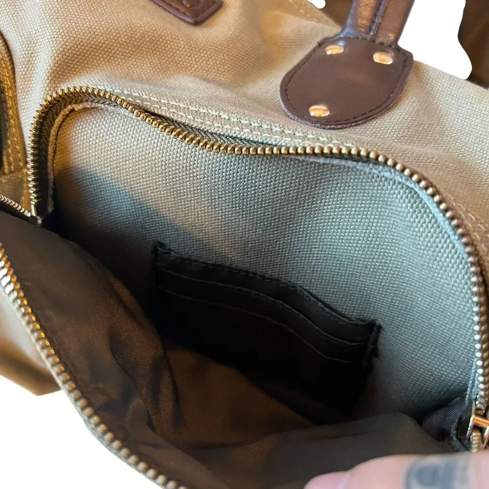 Django Dachshund Dog Carrier Bag Waxed Canvas Olive Size Medium